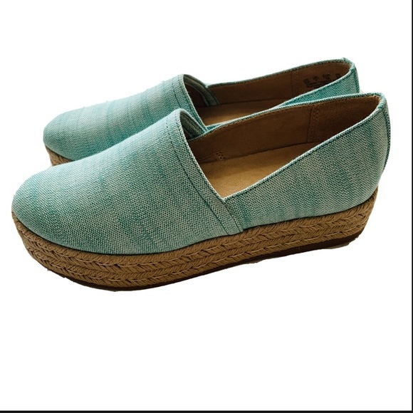 Naturalizer Thea 3 Slip-On Turquoise Linen Fabric - Picture 10 of 10